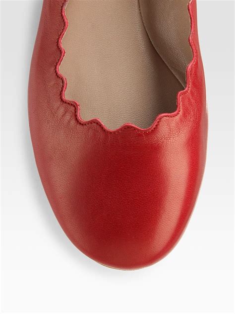 chloe ballerina flats|chloe scalloped flats sale.